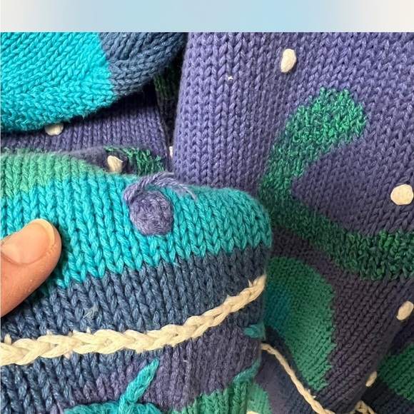 Colorful Women's Sweater with Button Front - Picture 5 of 6